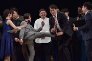 「マイナビ Laughter Night 第10回チャンピオンLIVE」でさすらいラビー宇野が相方・中田にキックでツッコミを入れるワンシーン