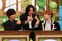 「今夜はナゾトレ 秋の京都ベスト30！」に出演する（左から）阿部亮平、松田元太、松倉海斗