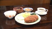 「たこ焼 イヴちゃん」のとんかつ定食 (c)中京テレビ