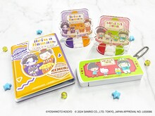 令和ロマンとヨネダ2000を起用した「よしもと芸人×サンリオキャラクターズ」新グッズのイメージ