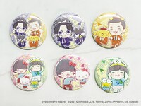 令和ロマンとヨネダ2000を起用した「よしもと芸人×サンリオキャラクターズ」の缶バッジ