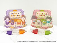 令和ロマンとヨネダ2000を起用した「よしもと芸人×サンリオキャラクターズ」のアクリルスタンドプレート