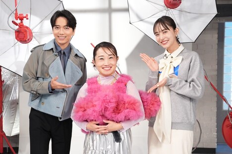 左から山崎育三郎、キンタロー。、井桁弘恵