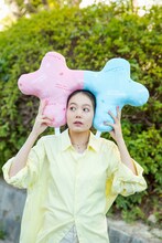 「フースーヤ 見て！大きい草冠マルチクッション」