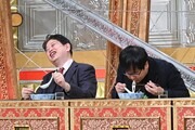 「日本一こそ世界一!世界ラーメンNo.1決定戦」より、ラーメン大王こと小林孝充とラーメン官僚こと田中一明