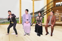 左から森脇健児、林家希林、Lynn、ミルクボーイ内海