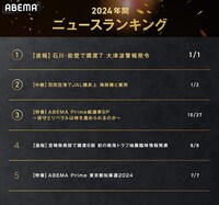 ABEMA2024年ニュースランキング