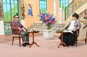 「徹子の部屋」に出演するタモリと黒柳徹子
