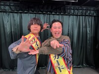 「日本で一番早いお笑いバトル！フットンダ王決定戦2025」本戦にワイルドカード枠で出場する（左から）9番街レトロ・京極風斗、トンツカタンお抹茶