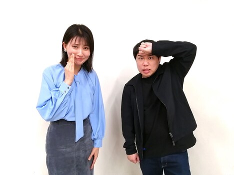 井上あさひアナウンサーと霜降り明星せいや