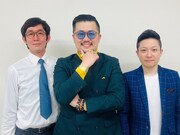 燕代表。左からししくらサソリ、山崎代表、いときん。