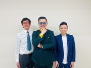 燕代表。左からししくらサソリ、山崎代表、いときん。