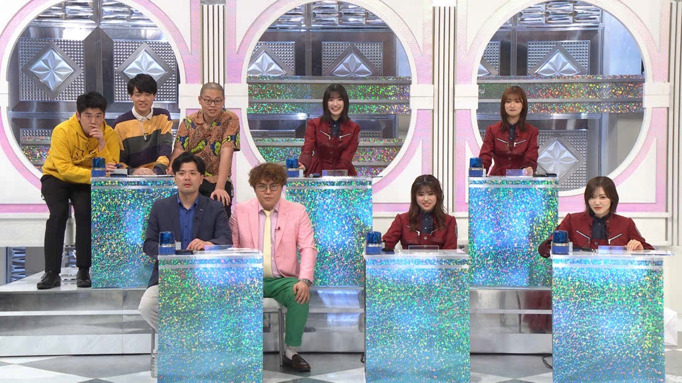 「くりぃむナンタラ 新年1時間SP」の「櫻坂46の人間インストール」企画に出演する櫻坂46メンバー、マユリカ、えびしゃ