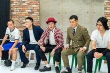 「ブレイキングヤンチャオーディション」に参加するソマオ・ミートボール、シモリュウ・シモタ、ウーマンラッシュアワー・中川パラダイス、ザ・パンチ・パンチ浜崎、や団・ロングサイズ伊藤