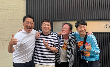 左から藤崎マーケット田崎、水田信二、アインシュタイン稲田、アキナ秋山