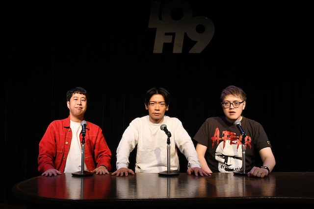 左からウエストランド井口、マヂカルラブリー・野田クリスタル、作家・飯塚大悟