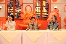 左から、杉原千尋アナ、高橋成美、ぱーてぃーちゃん信子