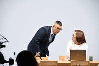 「登あきこの場合」の撮影中の様子