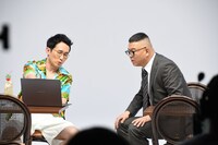 「登じろうの場合」の撮影に臨むシソンヌ