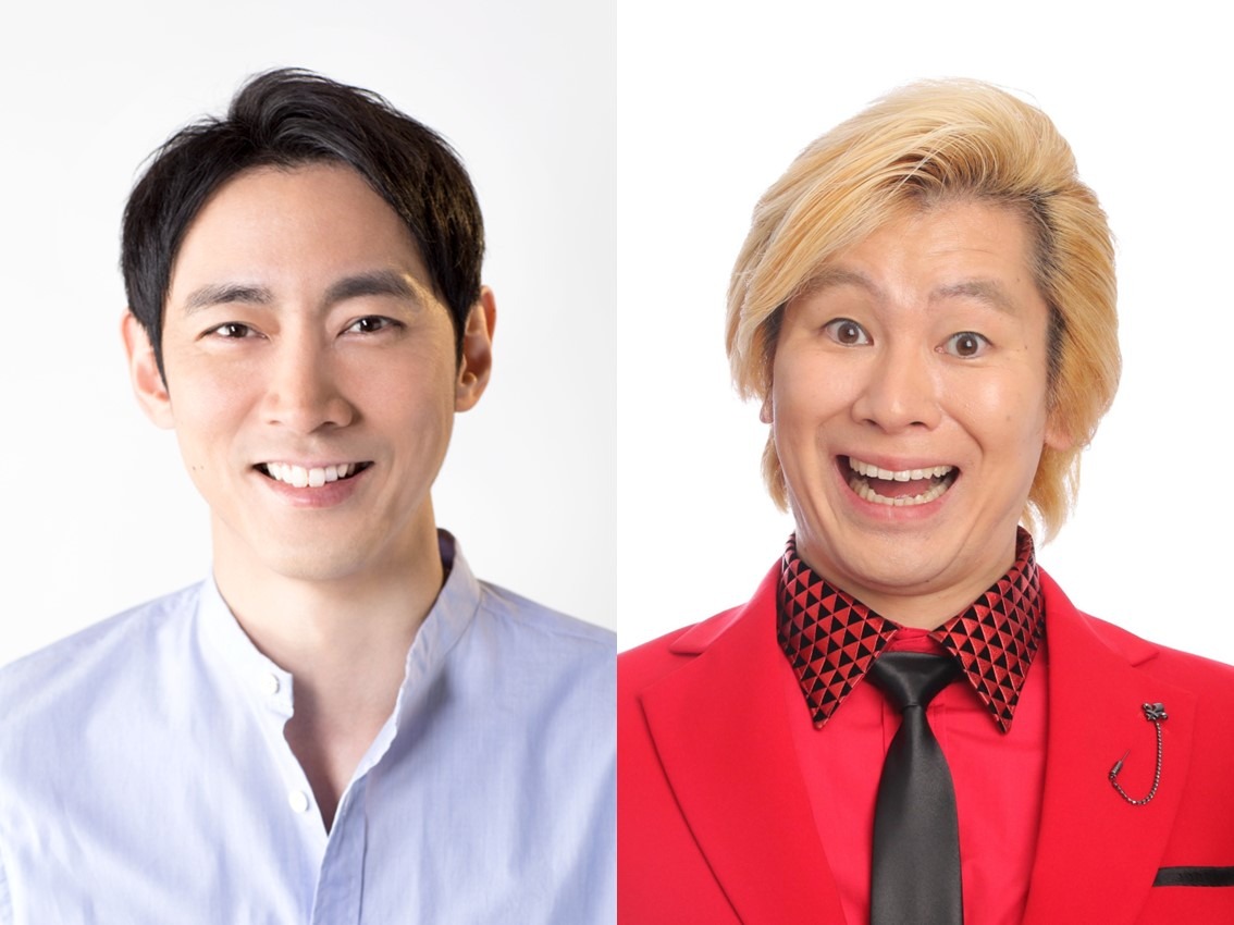 左から小泉孝太郎、メイプル超合金カズレーザー