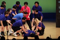 「オールマンゲキ」第一部より、「ストーリーテラー谷口おさむ」の様子