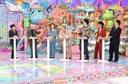 左から、蛍原徹、バイきんぐ小峠、ヒコロヒー、ハナコ岡部、ニッポンの社長・辻、バッテリィズ