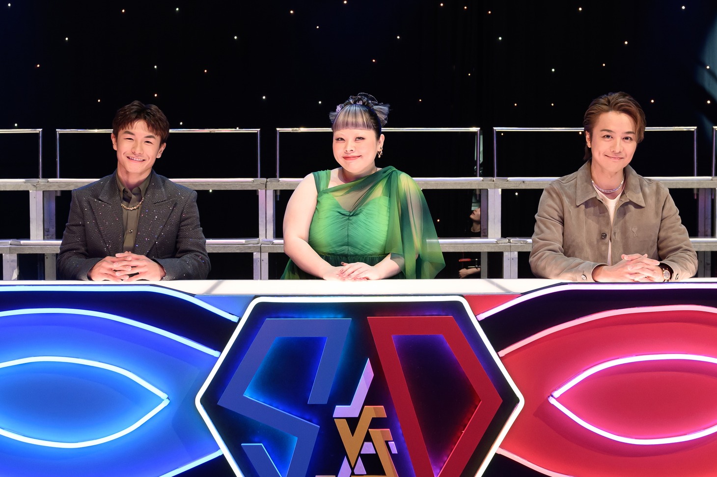 左から、Shigekix、渡辺直美、EXILE TAKAHIRO