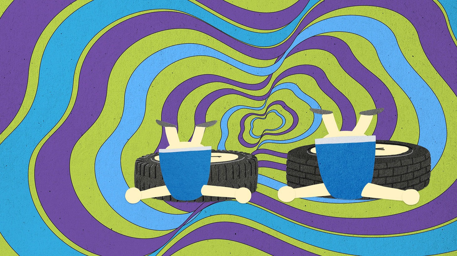 「自賠責保険はぜっタイヤ！」編のワンシーン