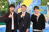 左から、秦基博、加藤浩次、小渕健太郎