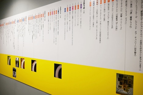 「作、千原ジュニア展」より、千原ジュニアのキャリアを振り返るコーナー