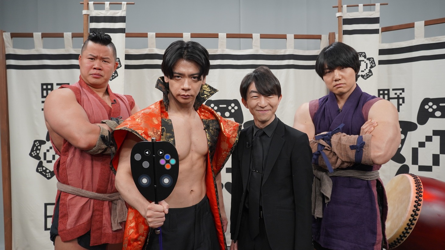 左からしんや、マヂカルラブリー・野田クリスタル、リップグリップ岩永、かけおち・青木マッチョ