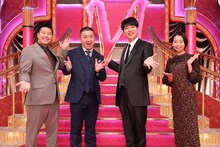 左から、チョコレートプラネット、麒麟・川島、小室瑛莉子アナ