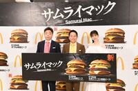 サムライマック新商品PRイベントに登場したダイアン、松村沙友理