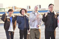 左から、マシンガンズ滝沢、ガクテンソクよじょう、金属バット小林、ガクテンソク奥田