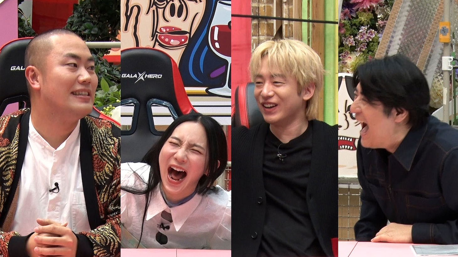 左からハナコ岡部、ファーストサマーウイカ、DJ 松永、佐久間宣行