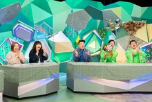 左から、海原やすよ ともこ、野性爆弾くっきー！、すゑひろがりず