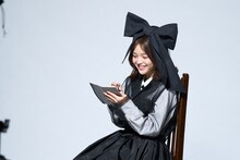 CM撮影中の福留光帆