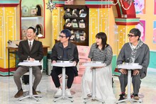 左から、東野幸治、ロンドンブーツ1号2号・田村淳、野呂佳代、おぎやはぎ小木