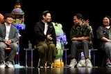 左から、バカリズム、品川庄司・品川、ダイアン津田、紅しょうが・熊元プロレス