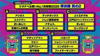 「ワタナベお笑いNo.1決定戦2025」準決勝 其の2の対戦カード