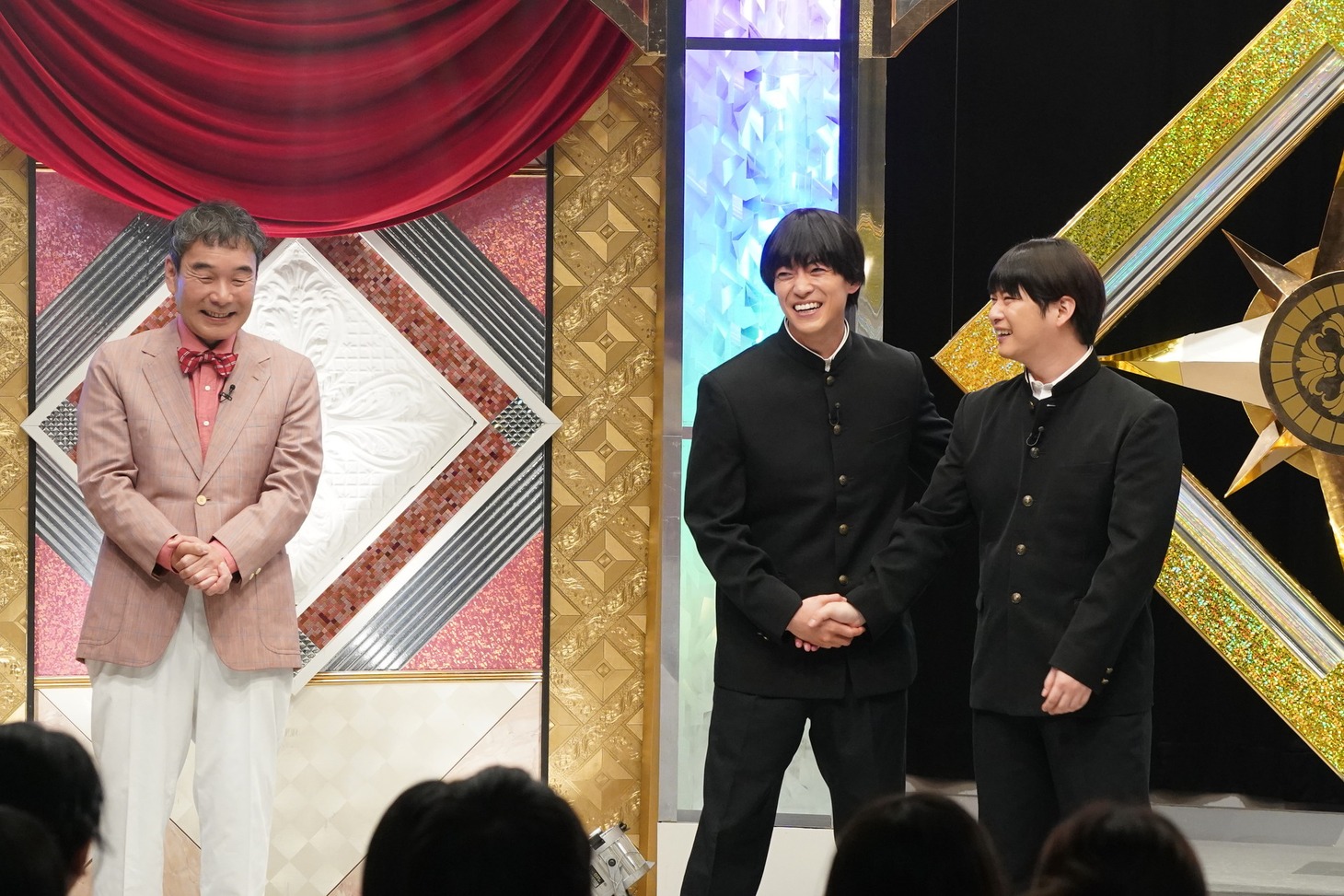 左からダチョウ倶楽部・肥後、大東駿介、千葉雄大