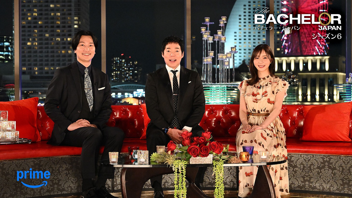 「バチェラー・ジャパン」シーズン6スタジオMCの相席スタート山添、今田耕司、指原莉乃