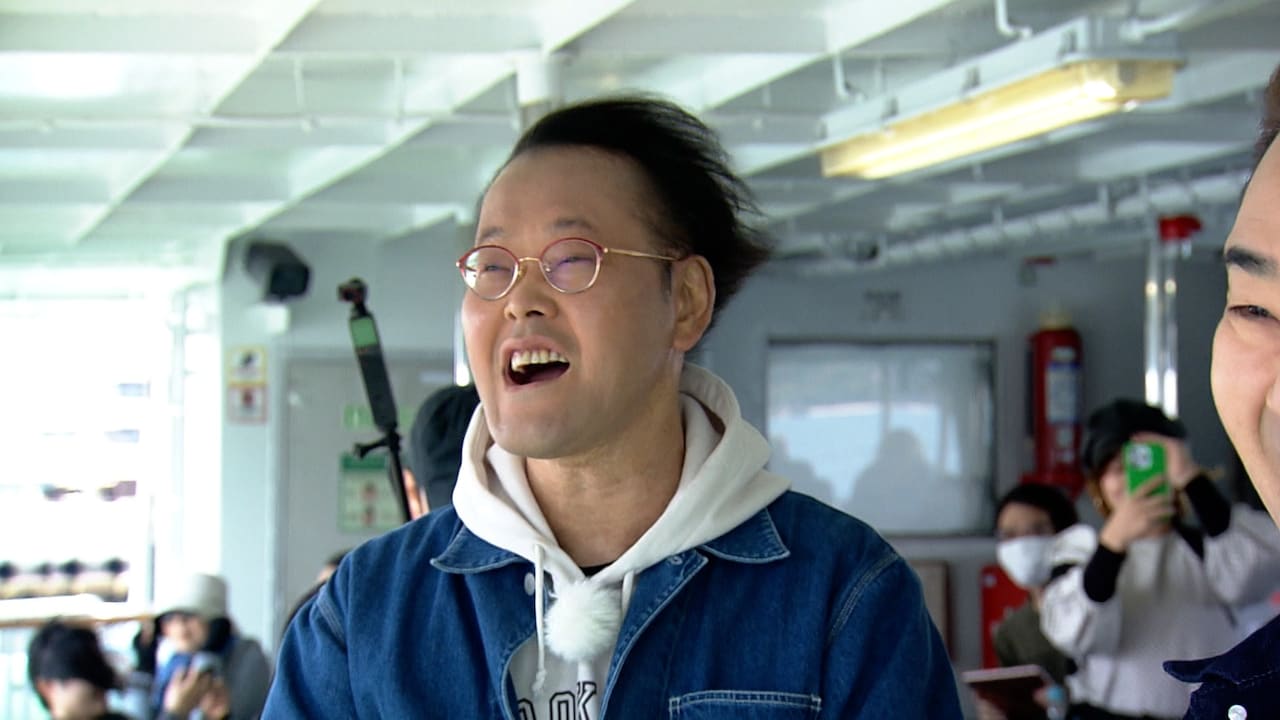 アインシュタインが宮島へ、目の前に広がる青い海