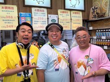 局の垣根を越えた番組コラボに臨んだ（左から）わらふぢなるお・口笛なるお、バナナマン日村、サンドウィッチマン伊達