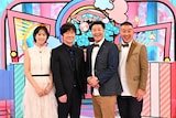 左から、鷲見玲奈、内村光良、チョコレートプラネット