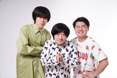 ぎょねこ。左から、オジマアロー、青木トロッコ、勝男