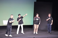 前説や幕間に登場した（左から）チャーミング、だーりんず