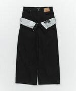 「DOUBLE WAIST PANTS（BLACK）」