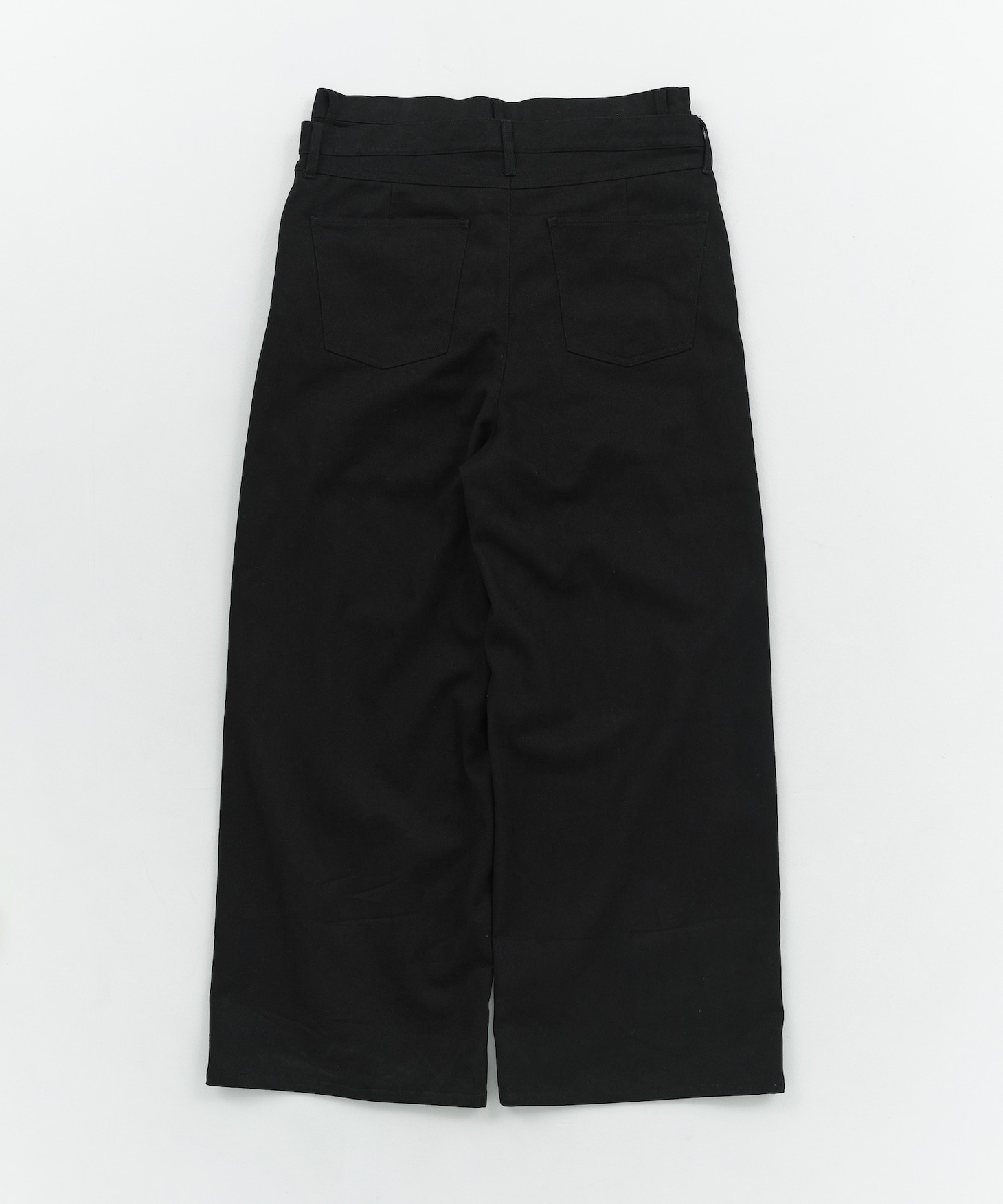 「DOUBLE WAIST PANTS（BLACK）」