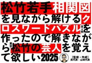 「松竹芸能東京若手クロスワードパズル」